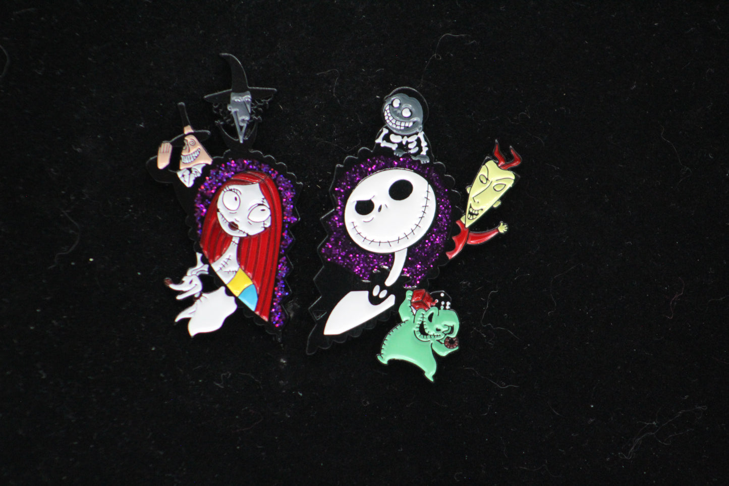 Nightmare Before Christmas Jack and Sally pin set