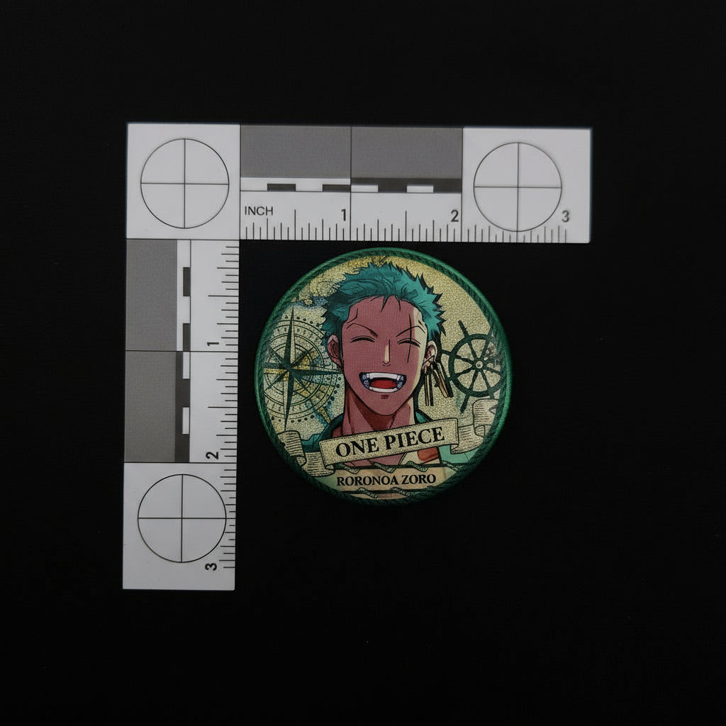 One Piece Zoro Button Pin