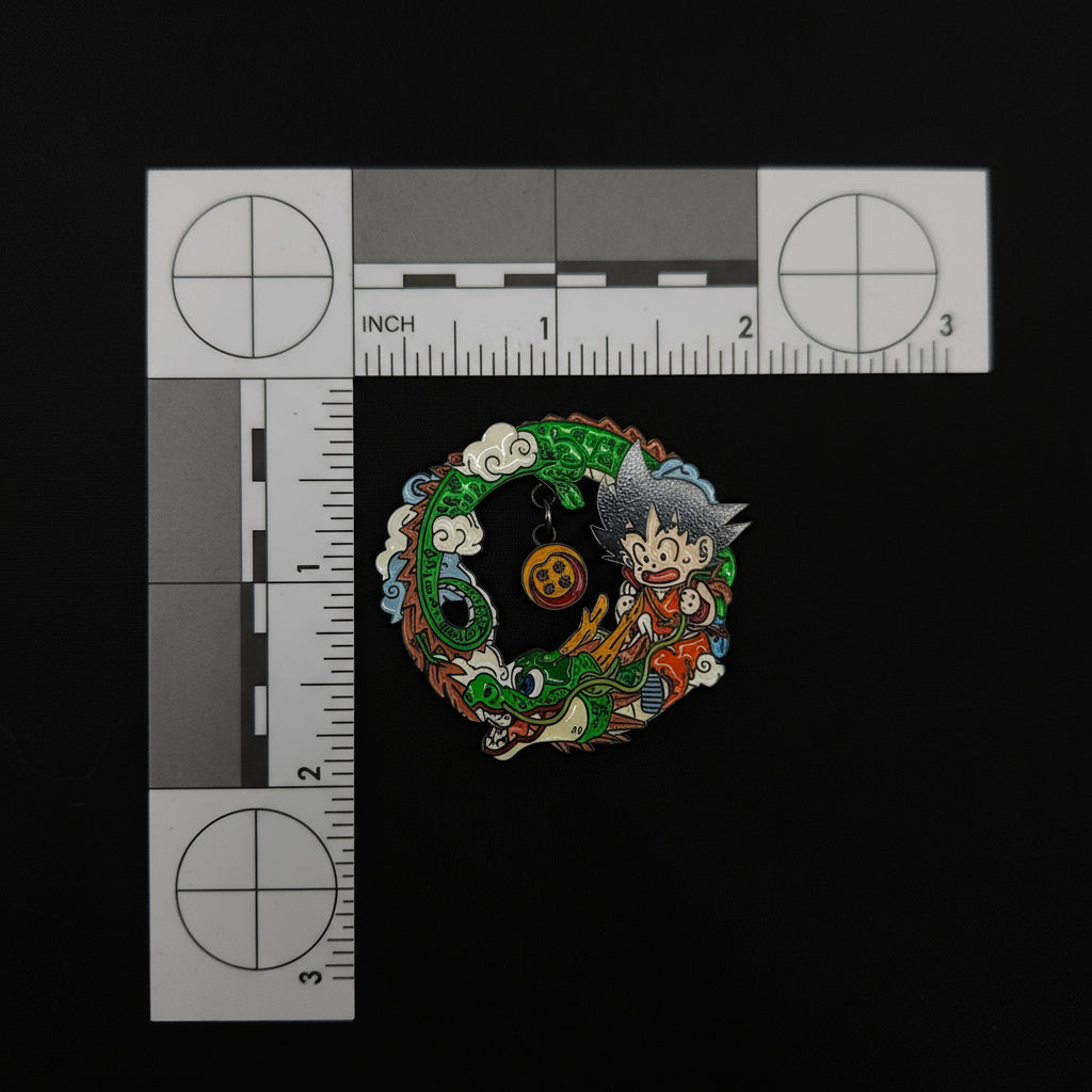 Dragon Ball Goku and Shenron with 4 Star Ball Pin