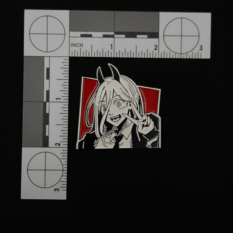 Chainsaw Man Power Black and White Pin