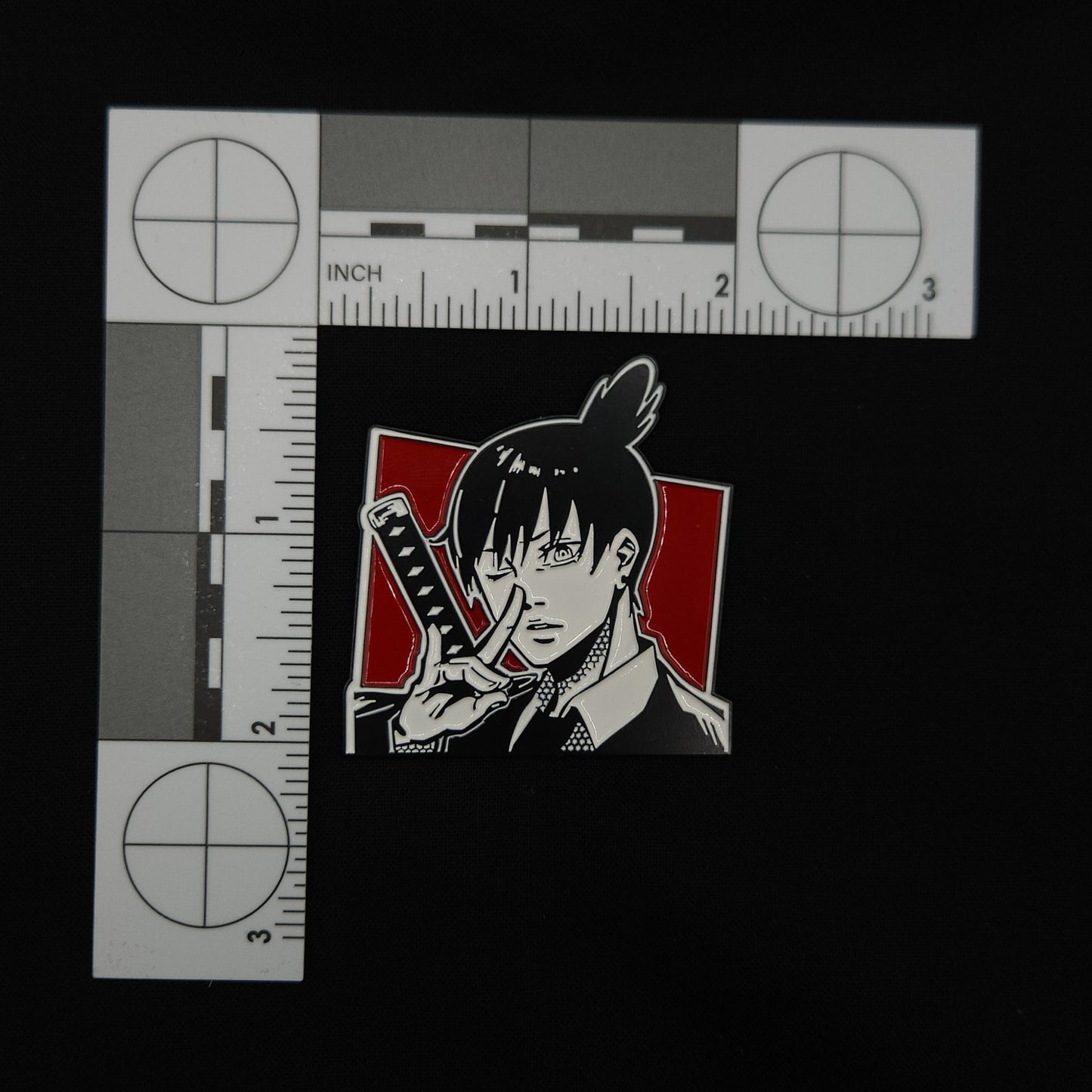 Chainsaw Man Aki Black and White Pin