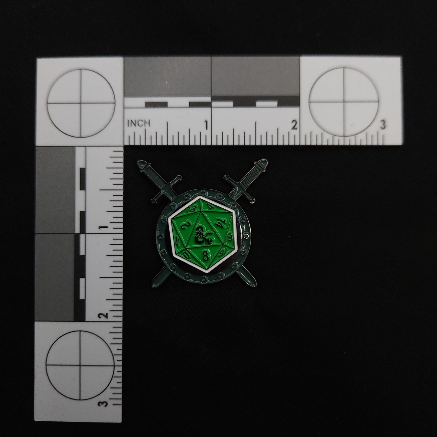 D20 and Swords Pin