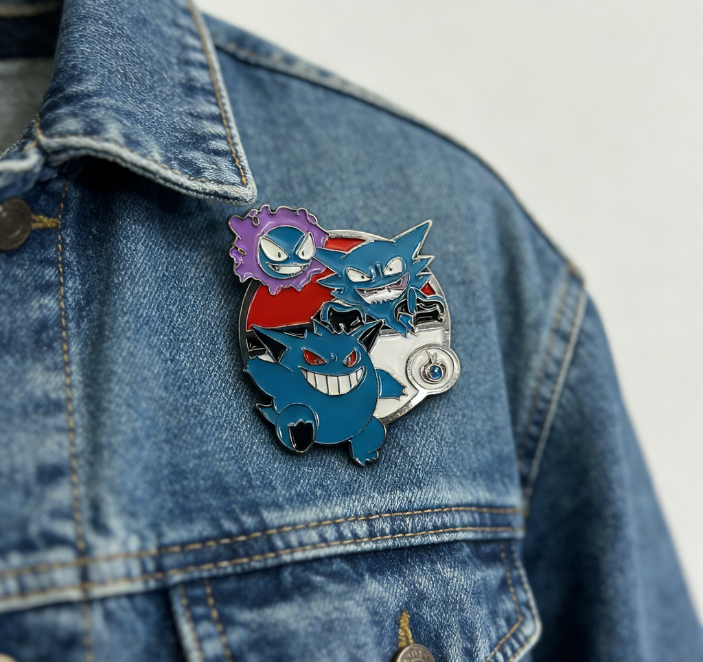Pokemon Ghastly Haunter and Gengar Pin