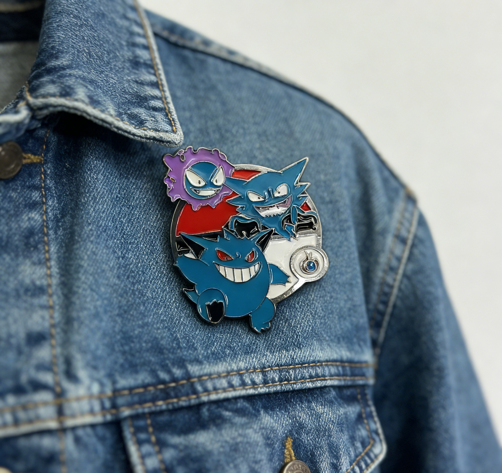 Pokemon Ghastly Haunter and Gengar Pin
