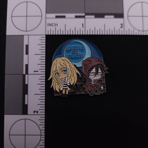 Angels of Death Ray and Zack Chibi Pin