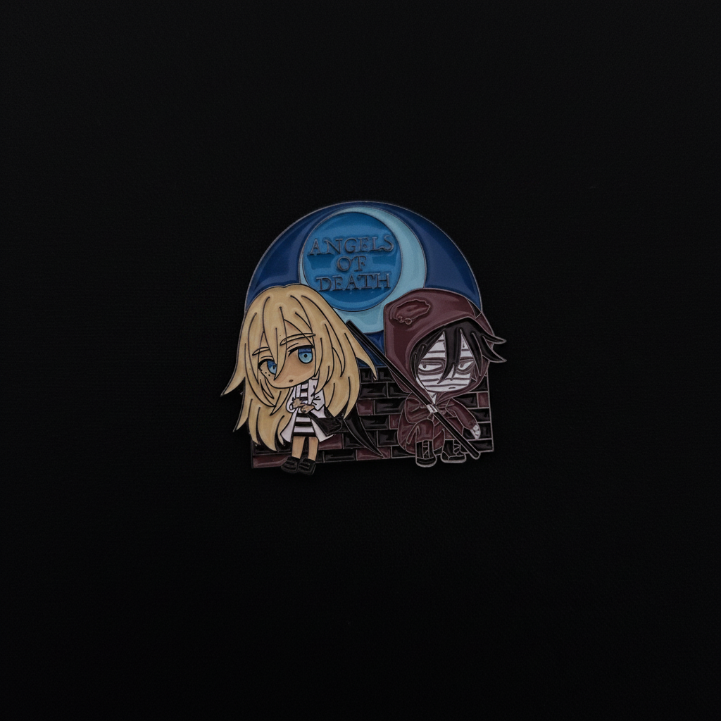 Angels of Death Ray and Zack Chibi Pin