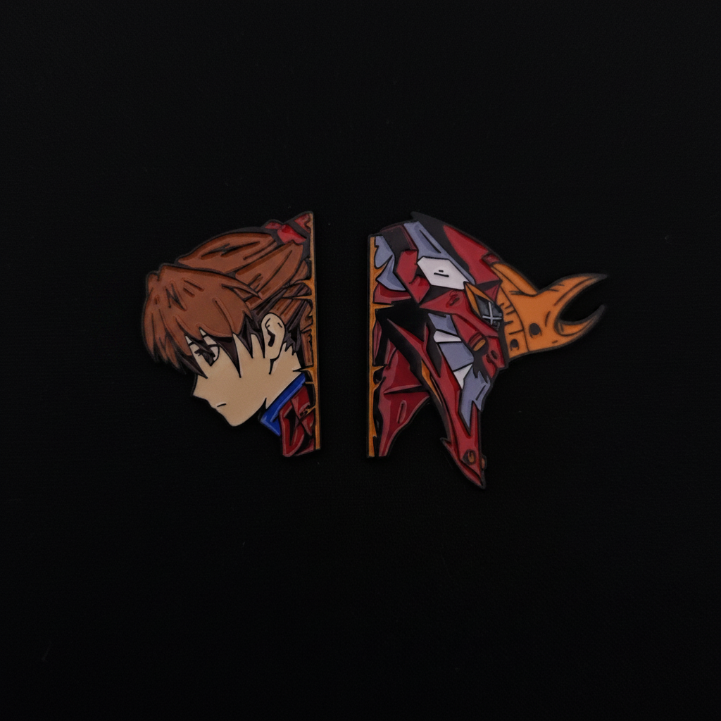 Neon Genesis Evangelion Asuka / EVA-02 Pin Set