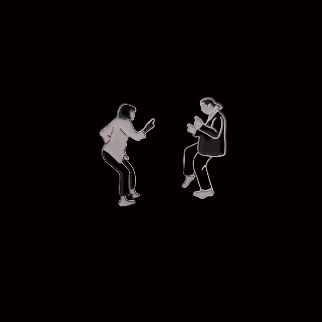 Pulp Fiction Mia and Vincent Dance Pin Set