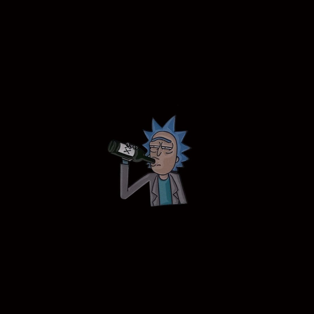 Rick and Morty Drinking Rick Pin