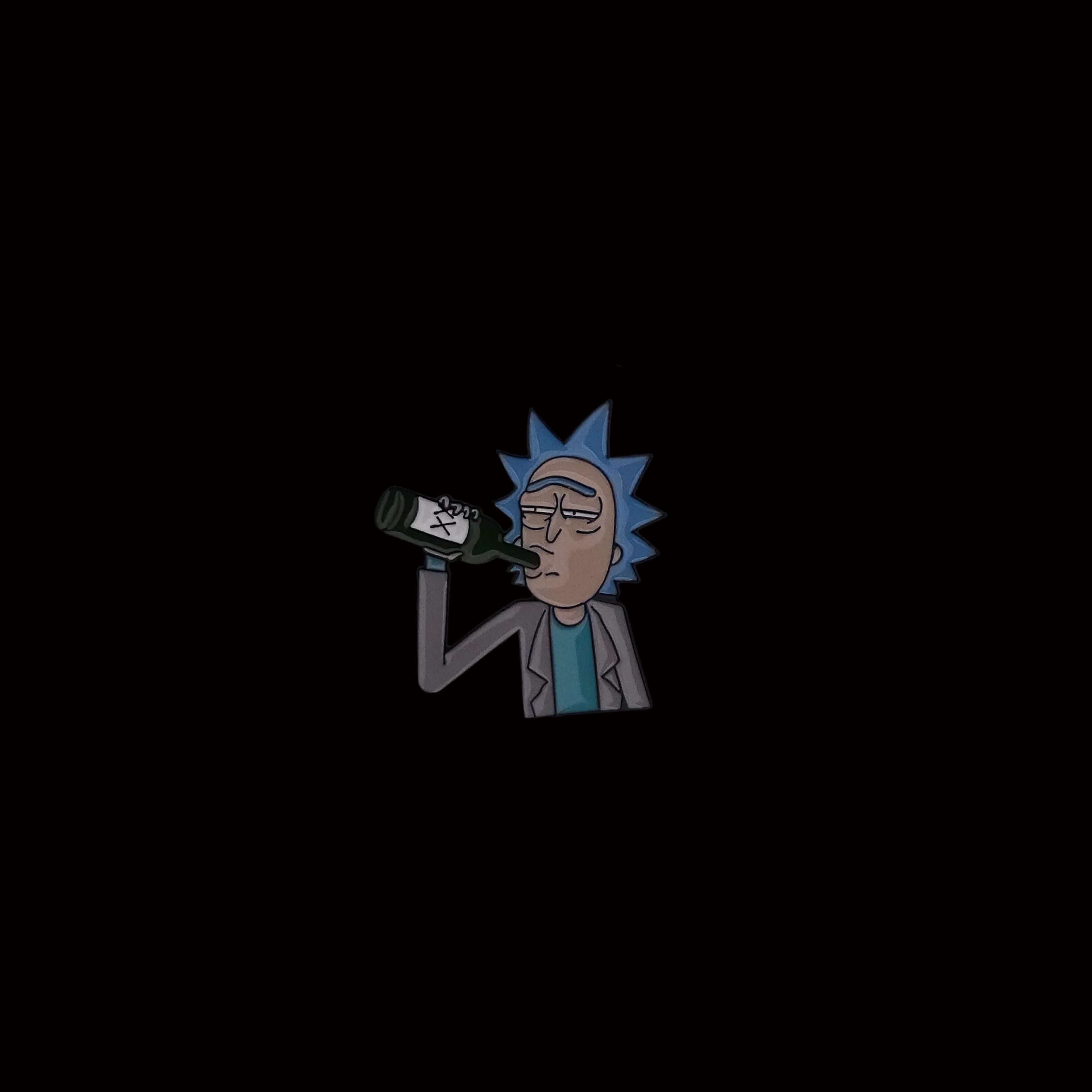 Rick and Morty Drinking Rick Pin