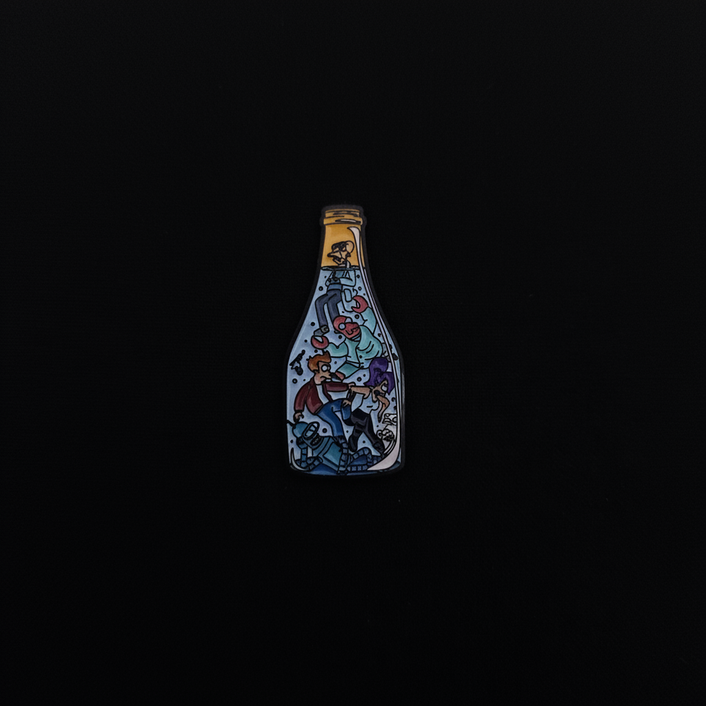 Futurama in a Bottle Pin