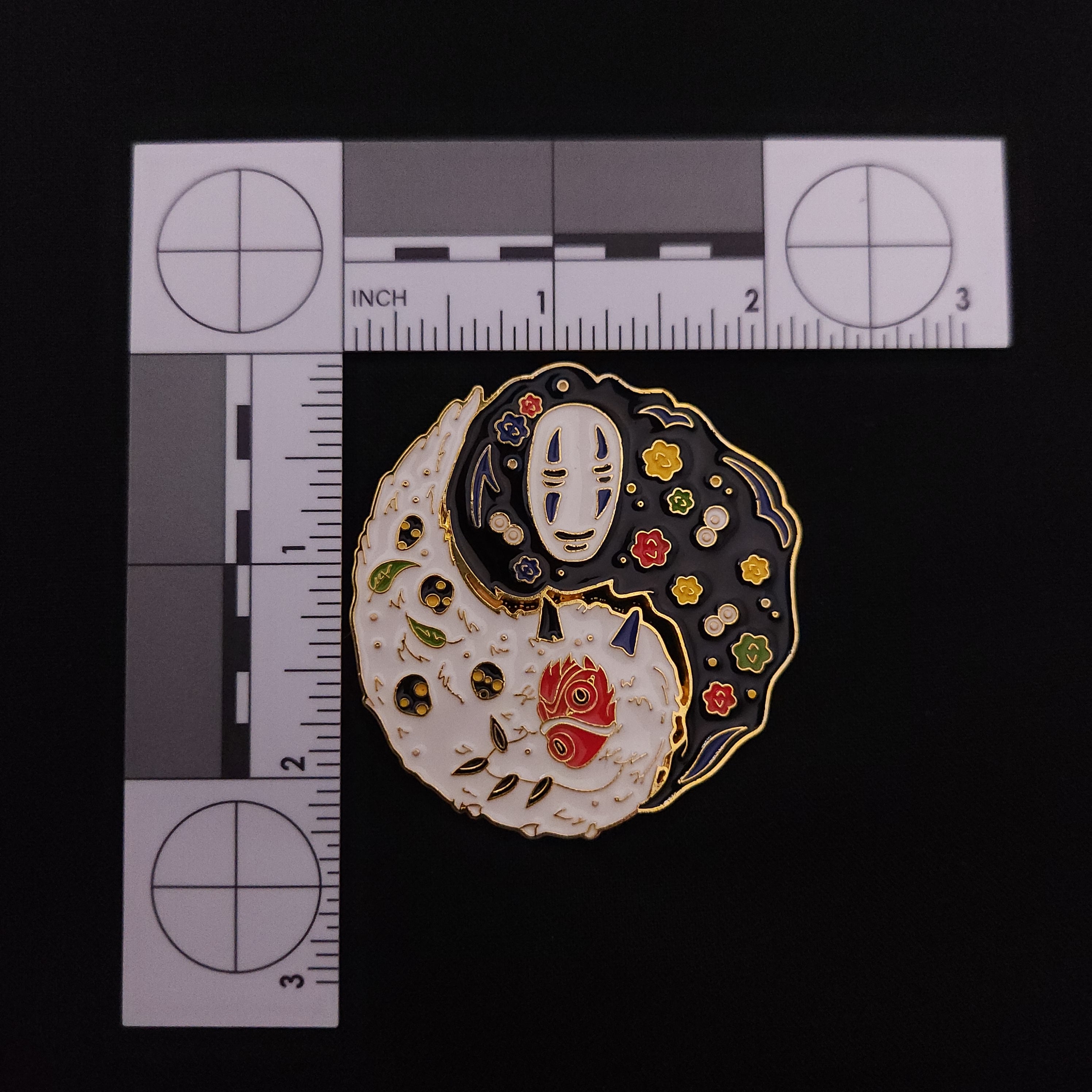 Studio Ghibli Spirited Away No Face Yin and Yang Pin