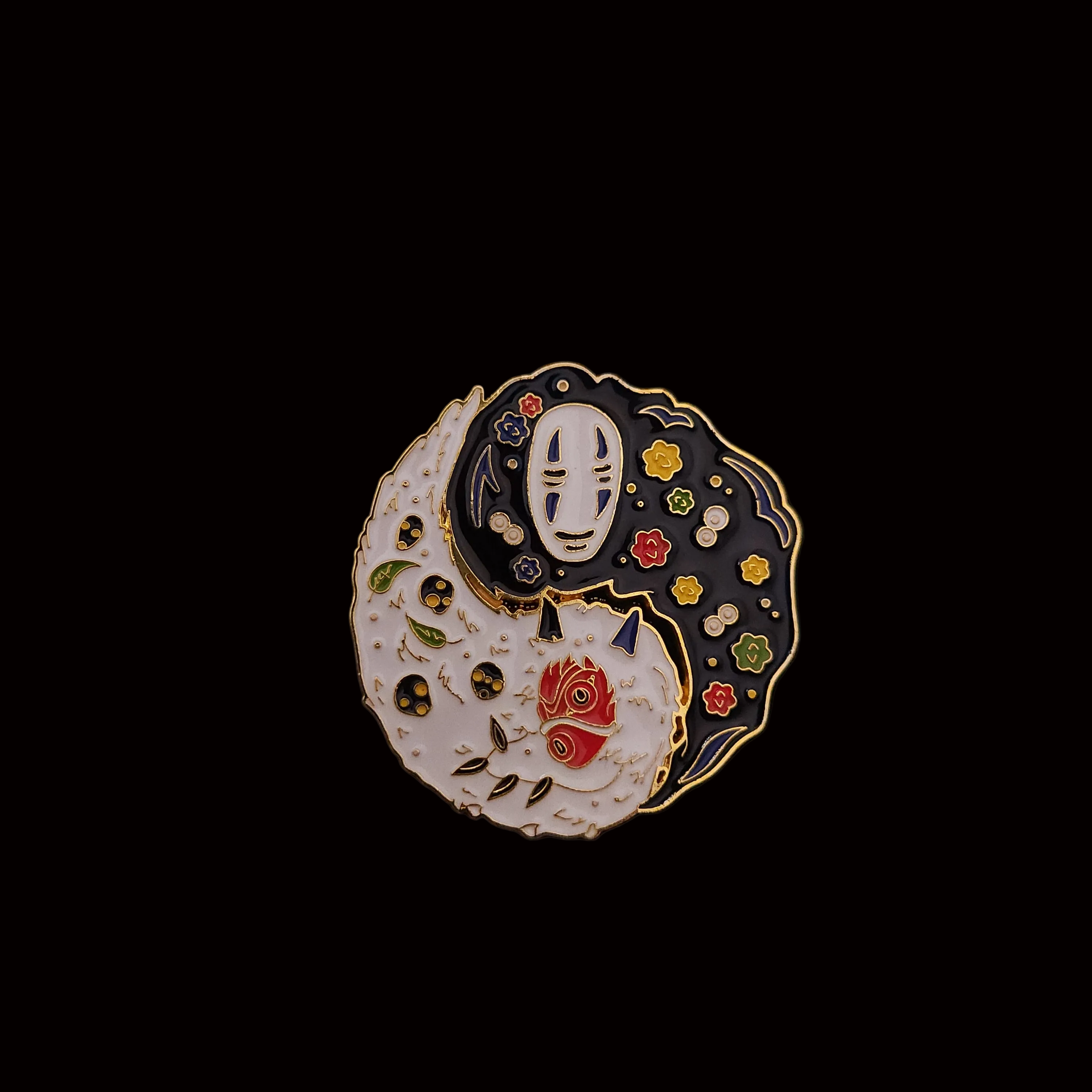 Studio Ghibli Spirited Away No Face Yin and Yang Pin