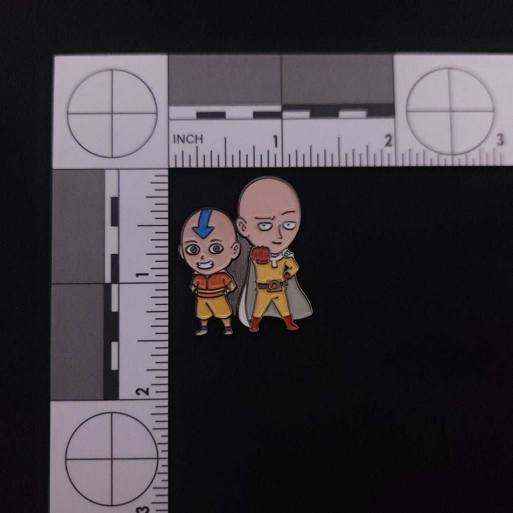 Avatar / One Punch Man Bald Buddies Pin