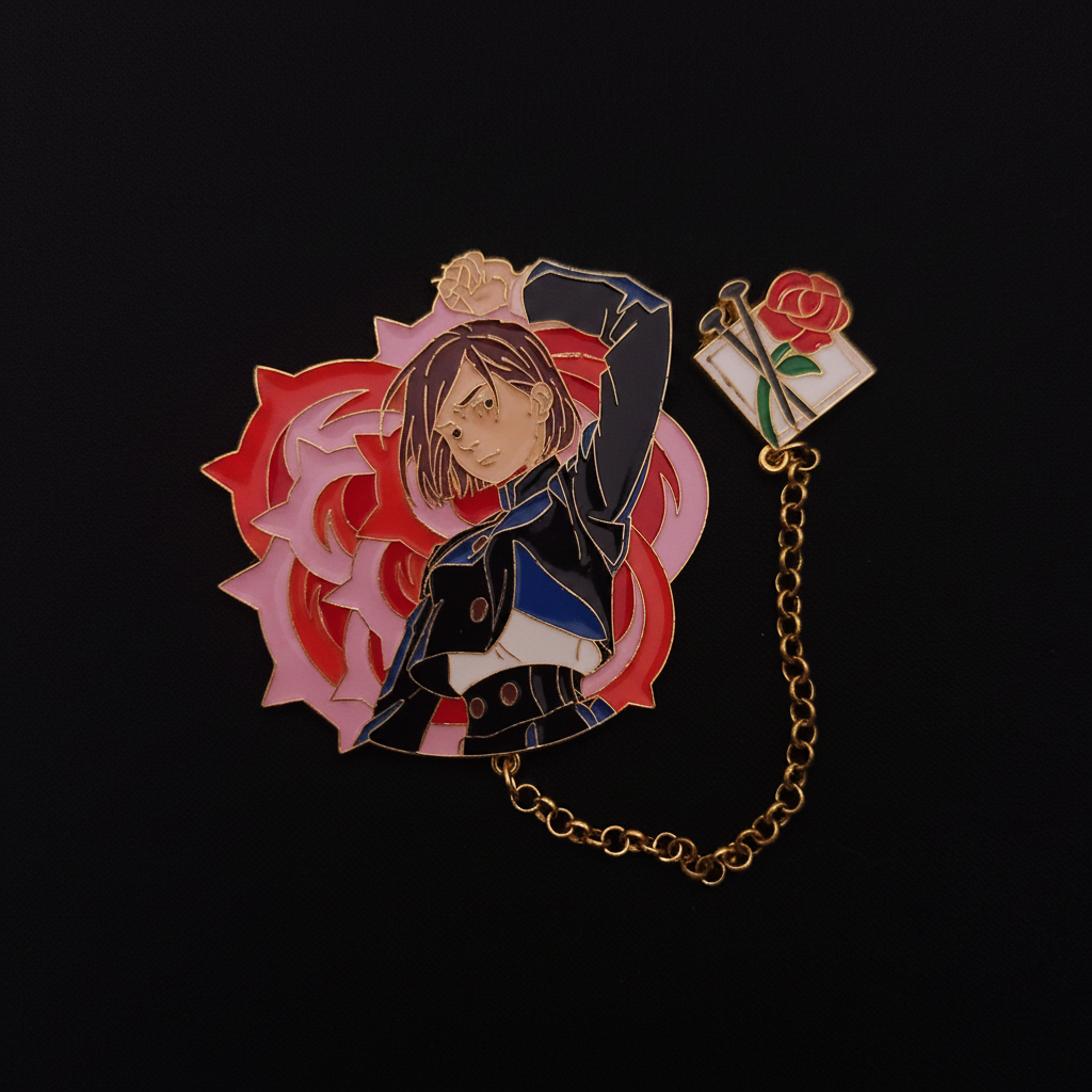 Jujutsu Kaisen Character Pins with Chain