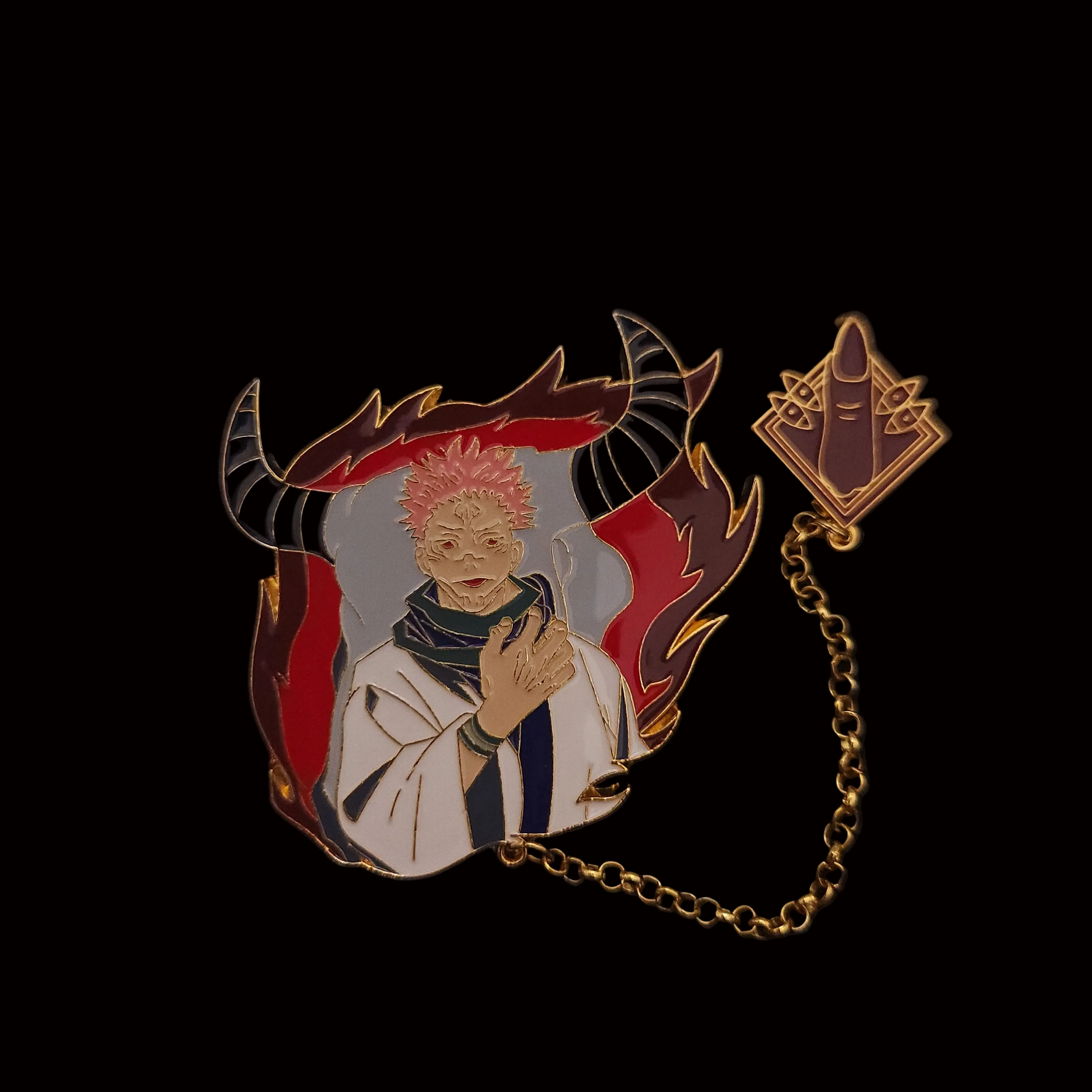 Jujutsu Kaisen Character Pins with Chain