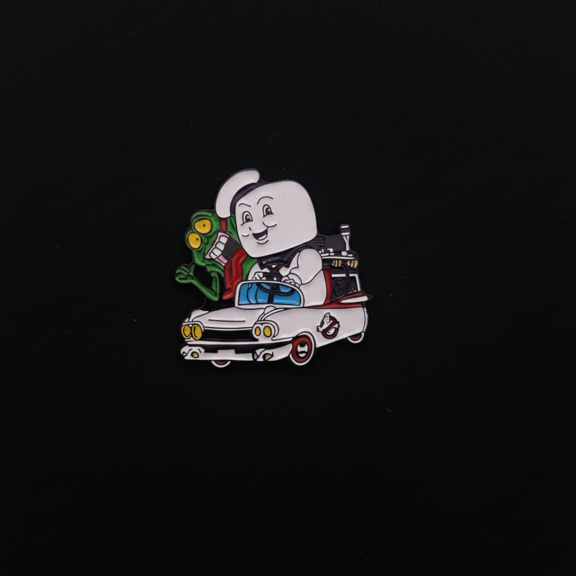 Ghostbusters Stay Puft Marshmallow and Slimer Pin