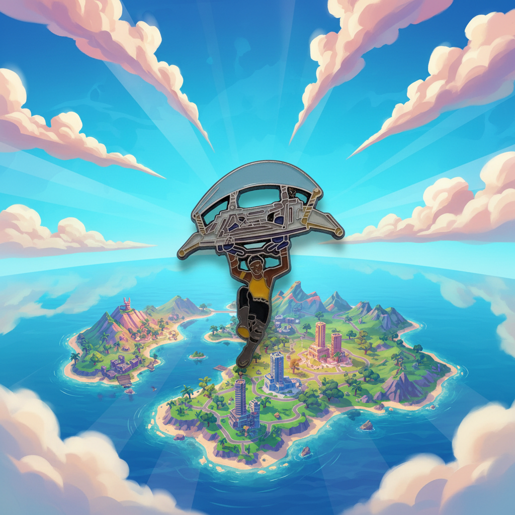 Fortnite Glider Parachute Pin