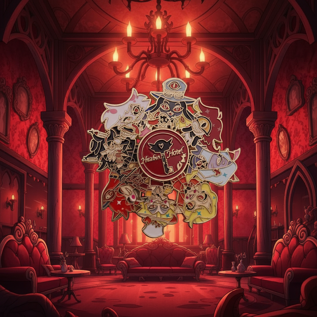 Hazbin Hotel Characters Badge Pin