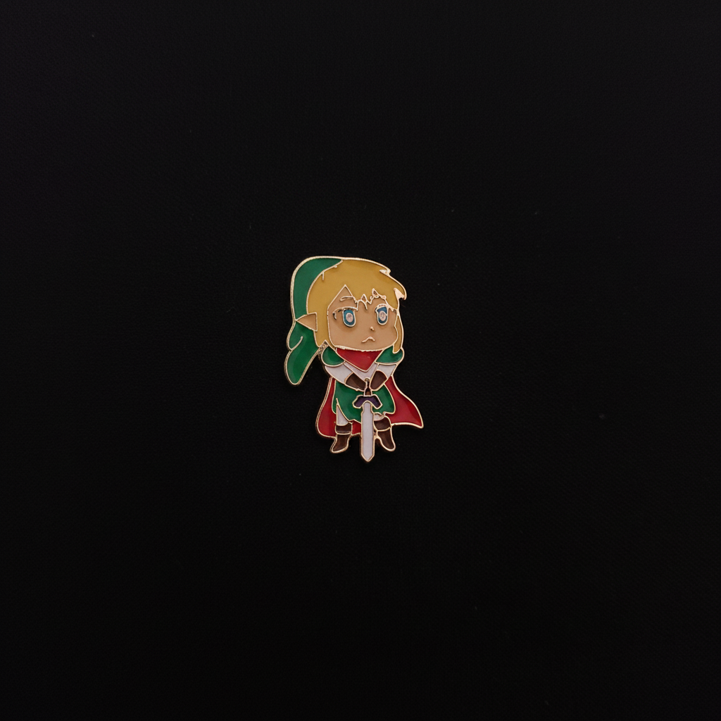 The Legend of Zelda Link standing with Sword Pin