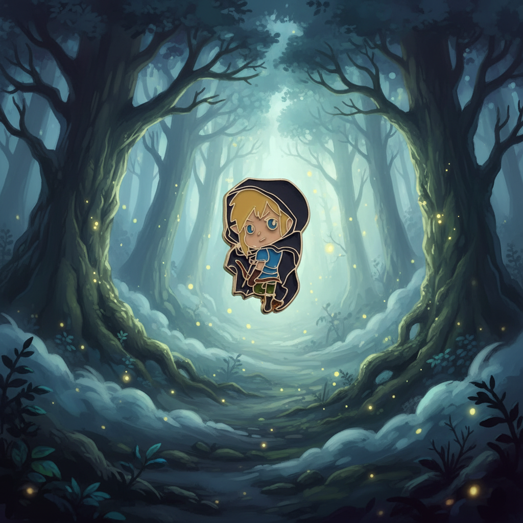 The Legend of Zelda Cloaked Link Pin