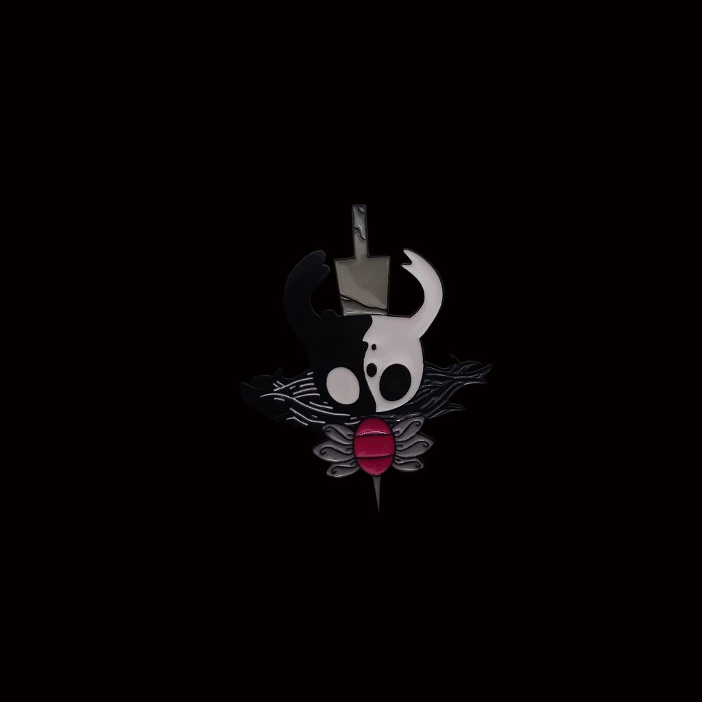 Hollow Knight White and Black Pin
