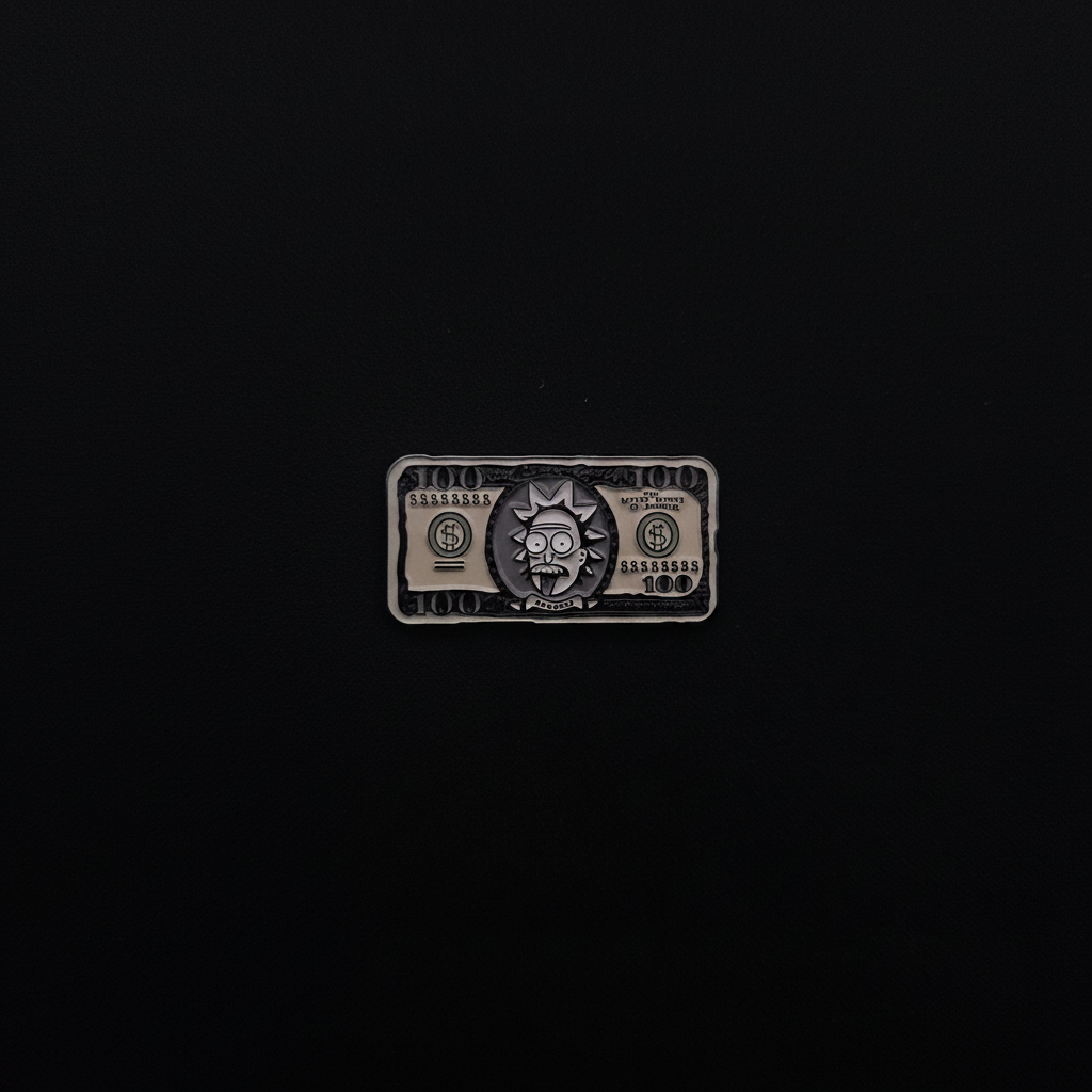 Rick and Morty Rick $100 Bill Pin