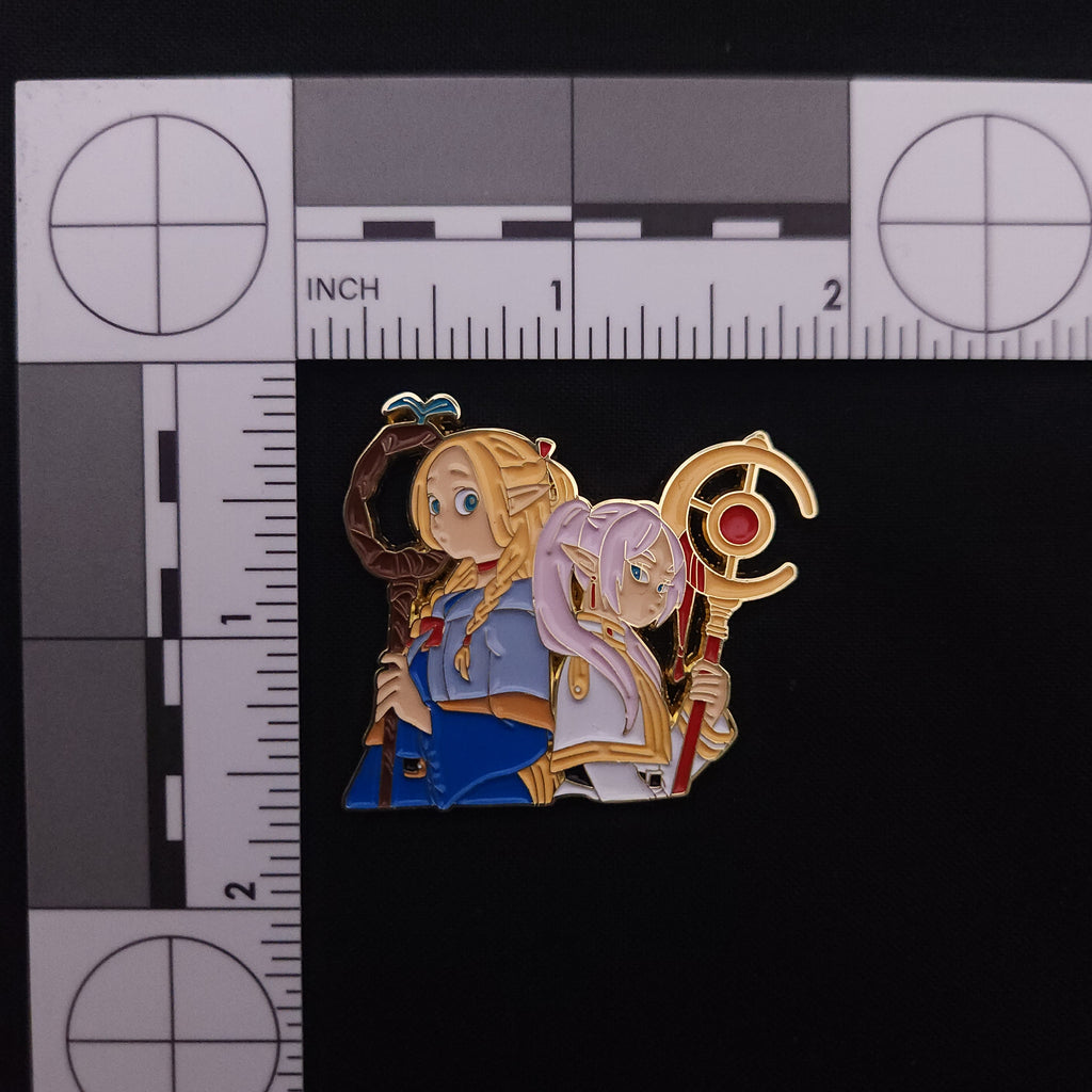 Frieren and Marcille Crossover Pin