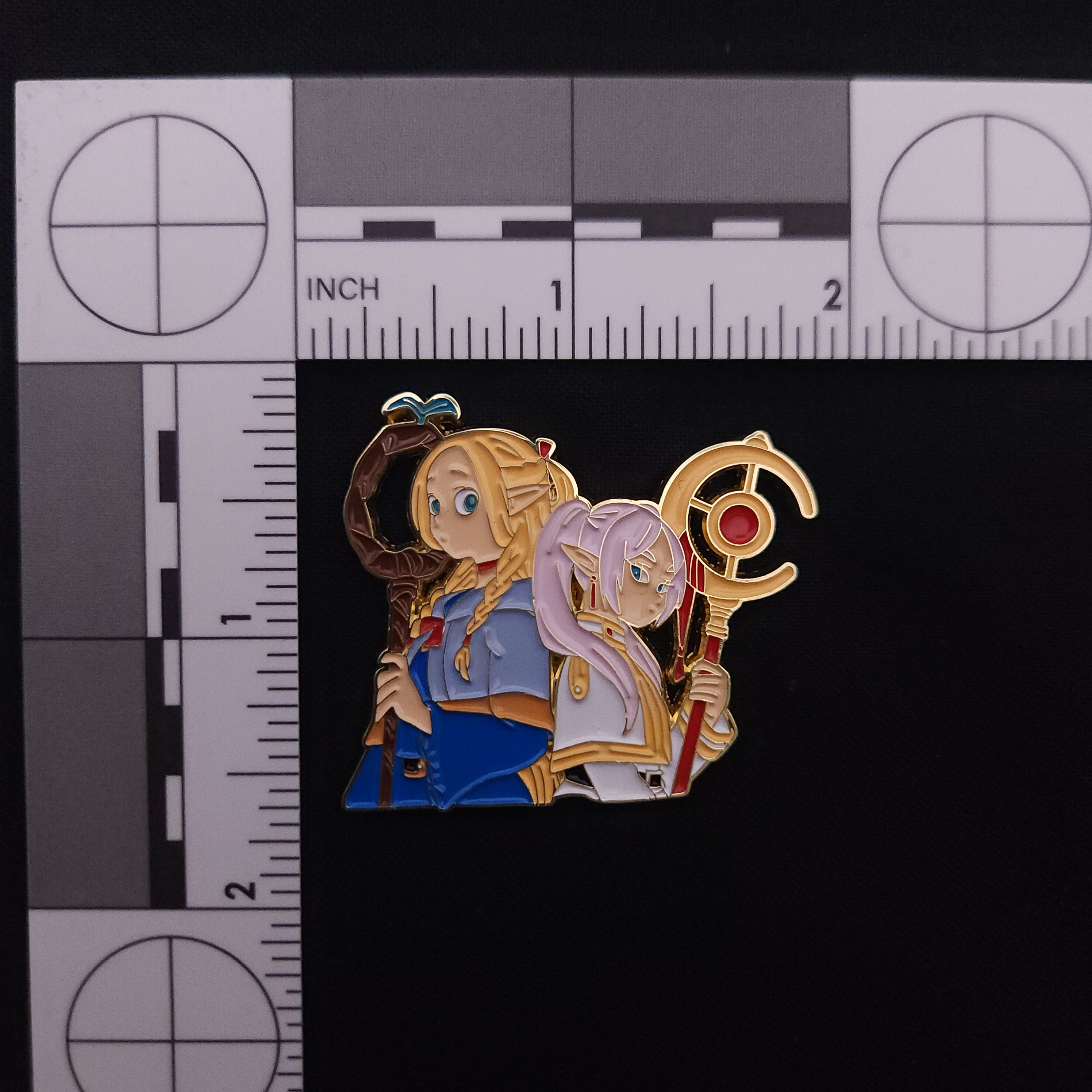Frieren and Marcille Crossover Pin