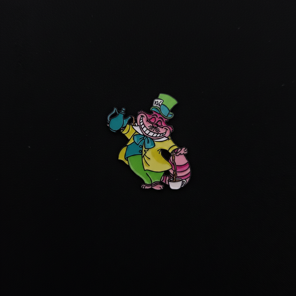 Alice Cheshire Cat Mad Hatter Pin