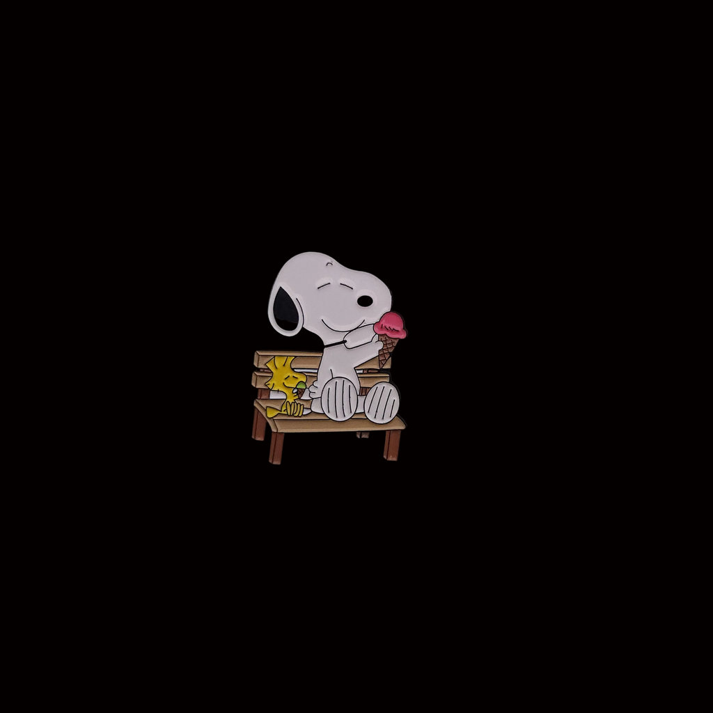 Snoopy and Woodstock Ice Cream Pin