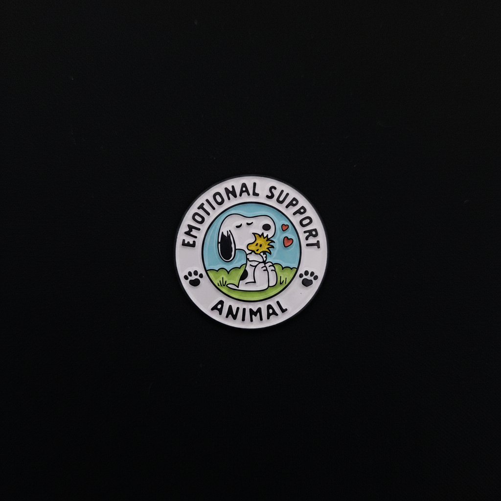 Snoopy Emotional Support Animal Pin