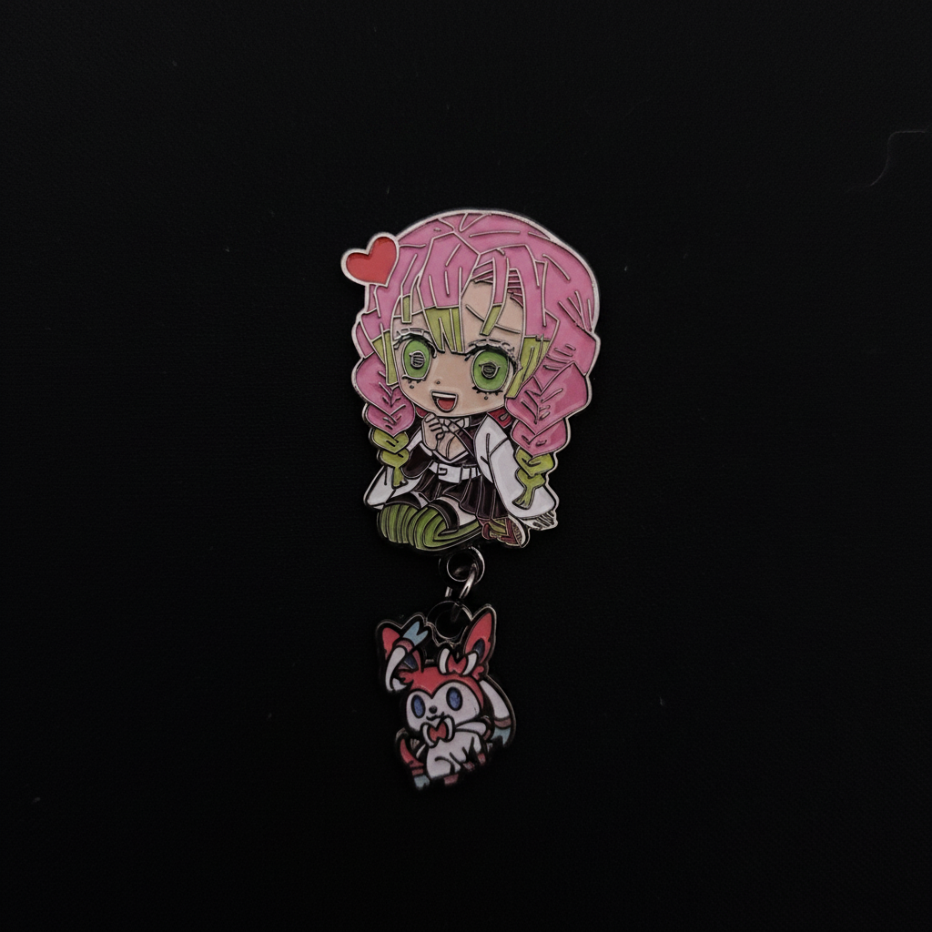 Demon Slayer Mitsuri and Sylveon Pin