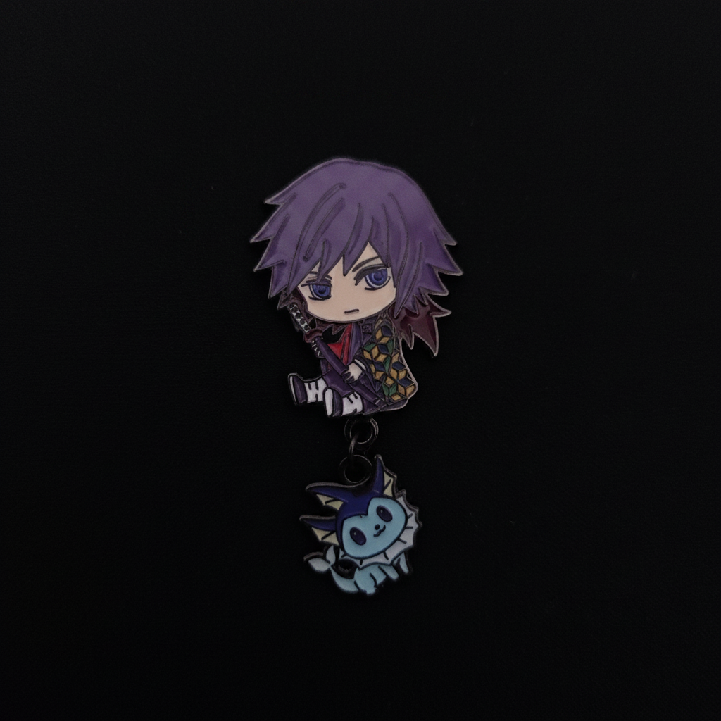 Demon Slayer Giyu and Vaporeon Pin