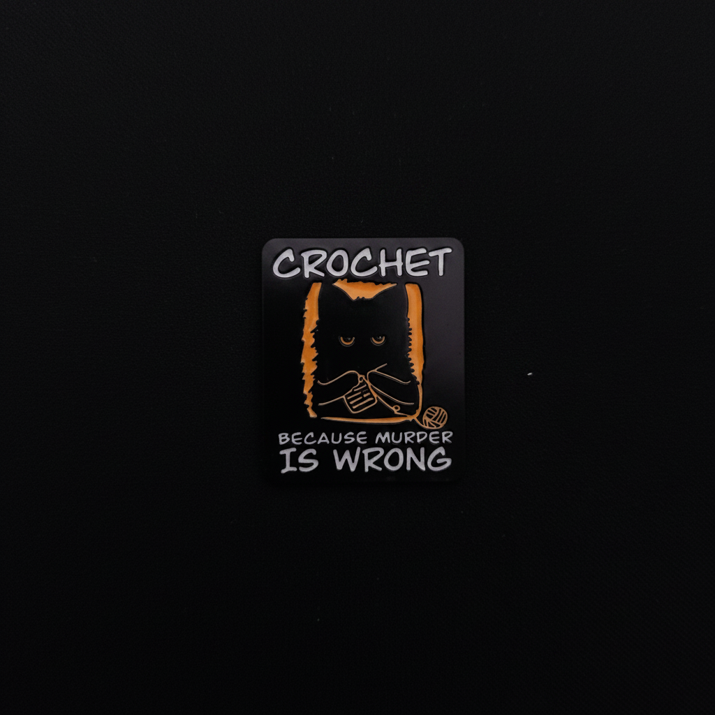 Cats Crochet Pin