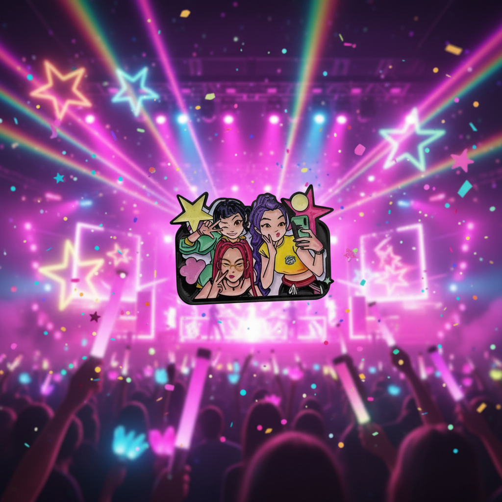 K-Pop Demon Hunters Group Pic Pin