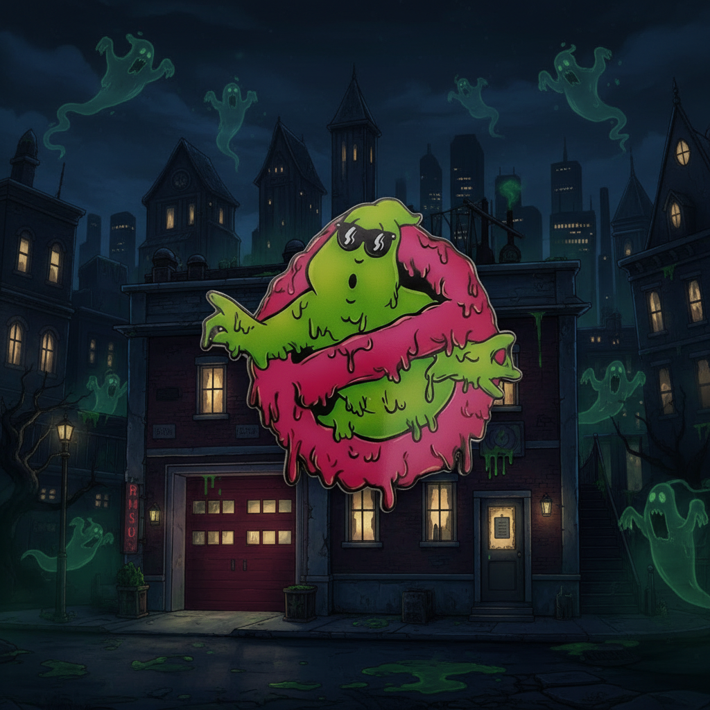 Ghostbusters Slimey Ghostbuster Logo Pin