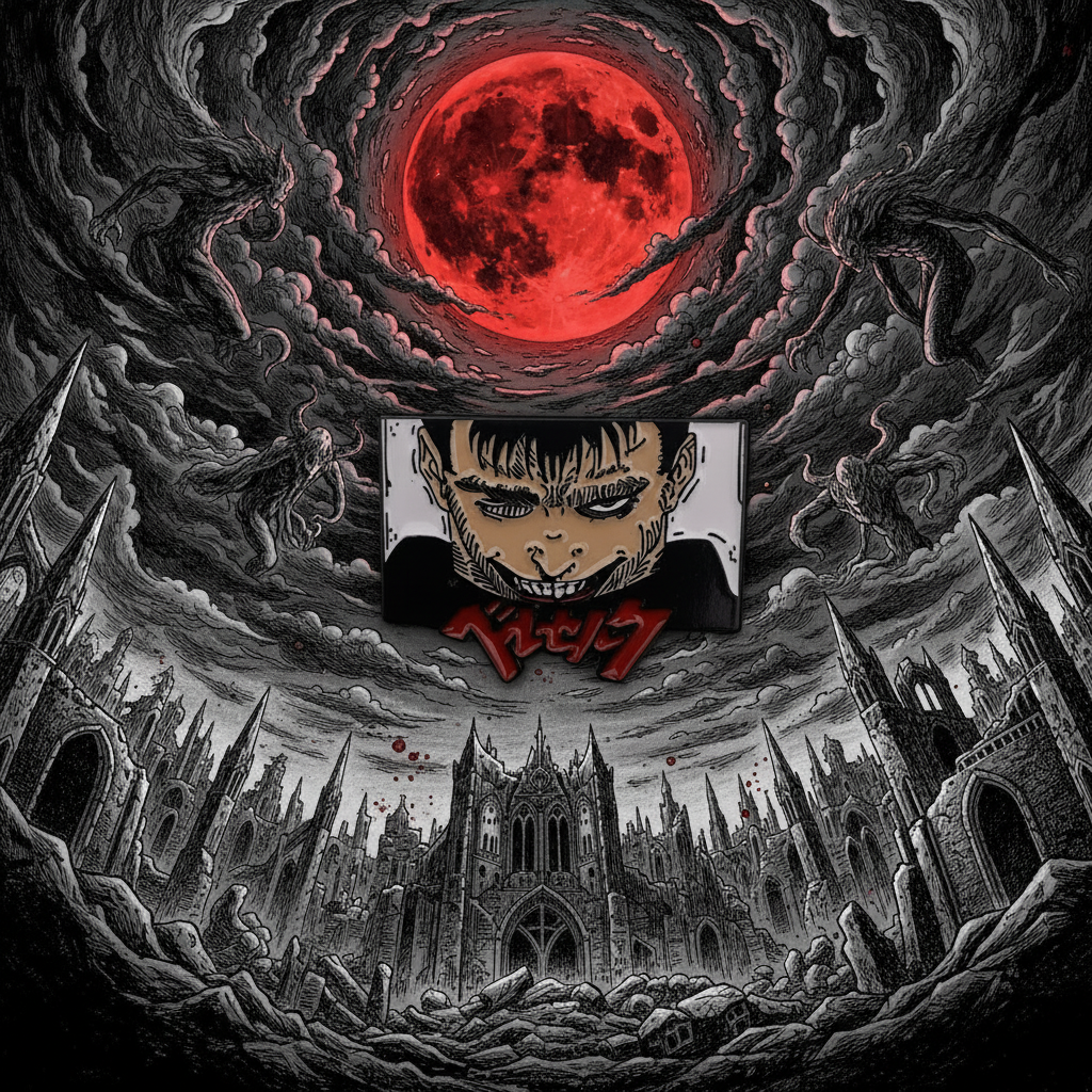 Berserk Guts Smiling Pin