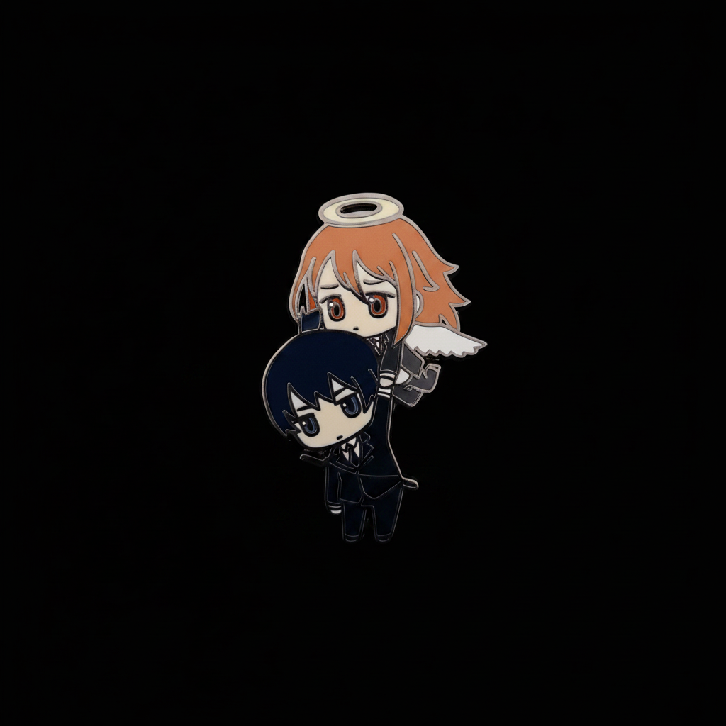 Chainsaw Man Chibi Angel Demon Carrying Aki Pin