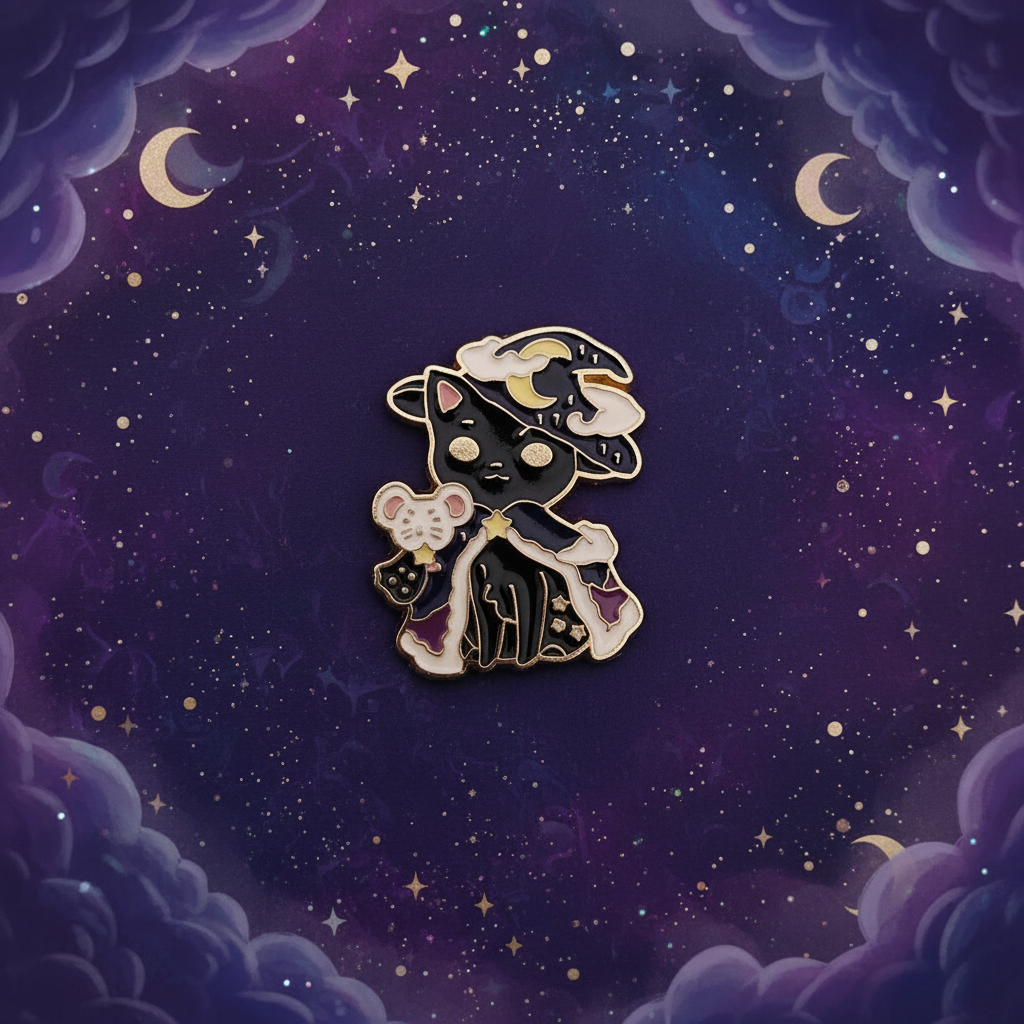 Cats Wizard Cat Pin