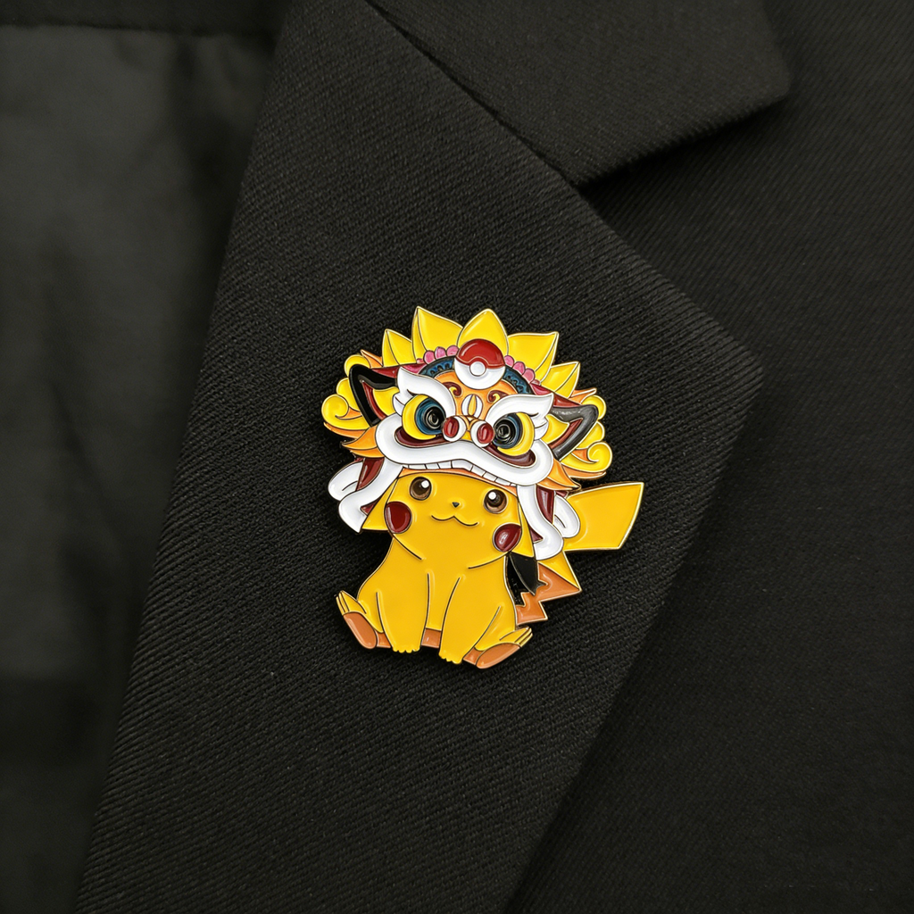 Pokemon Pikachu with Dragon Head Dress Pins