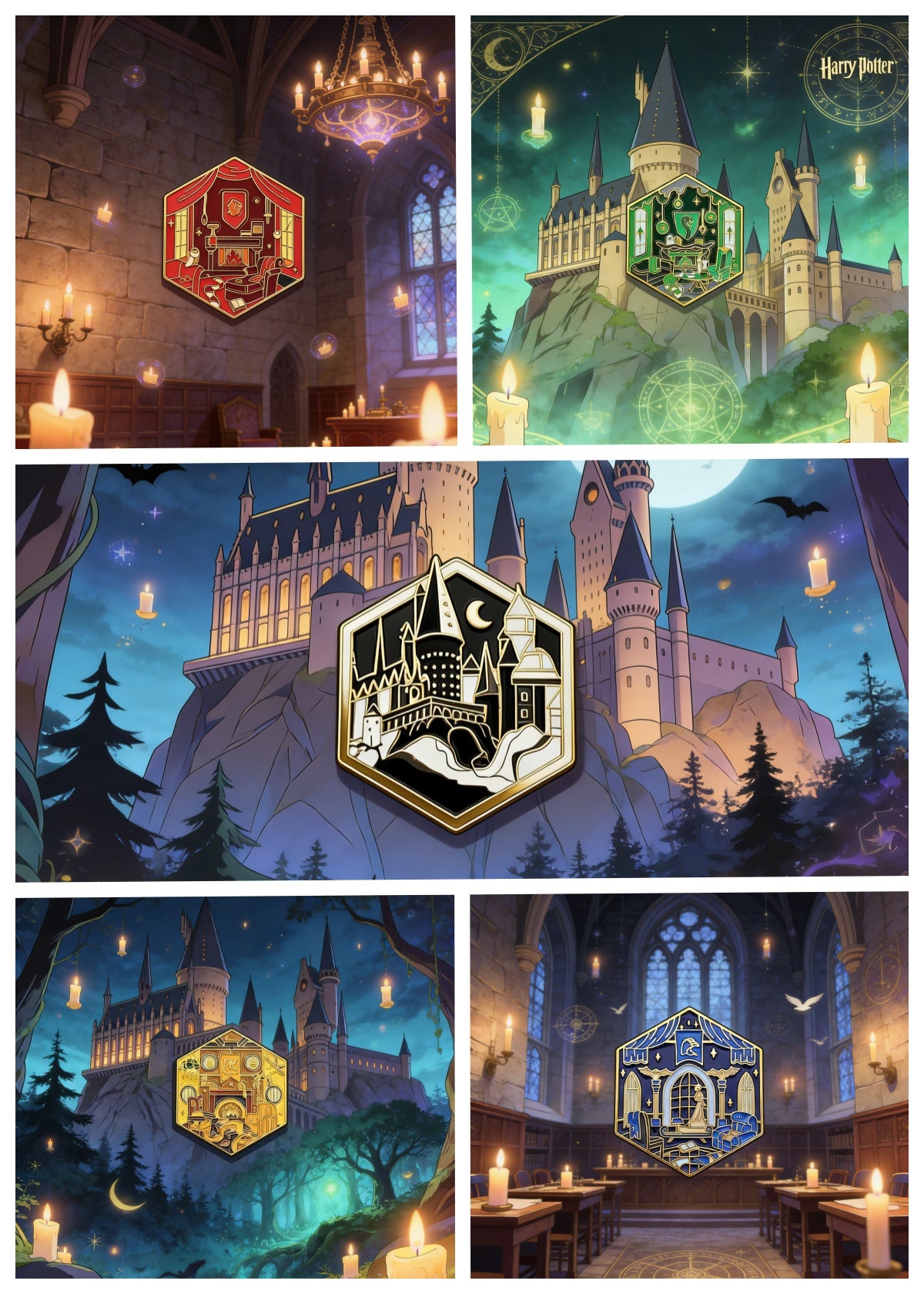 Harry Potter Hogwarts Pins