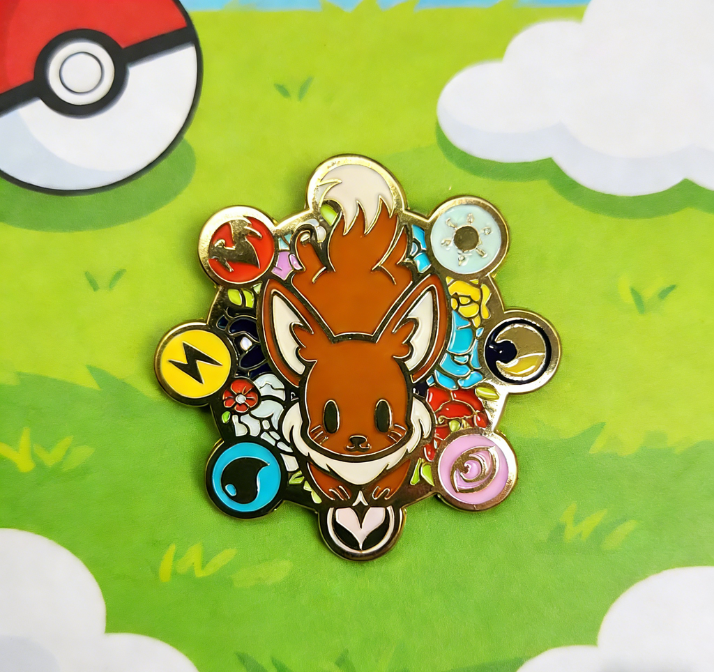 Pokemon Eevee and the Elements Pin