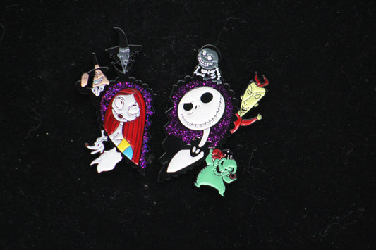 Nightmare Before Christmas Jack and Sally pin set