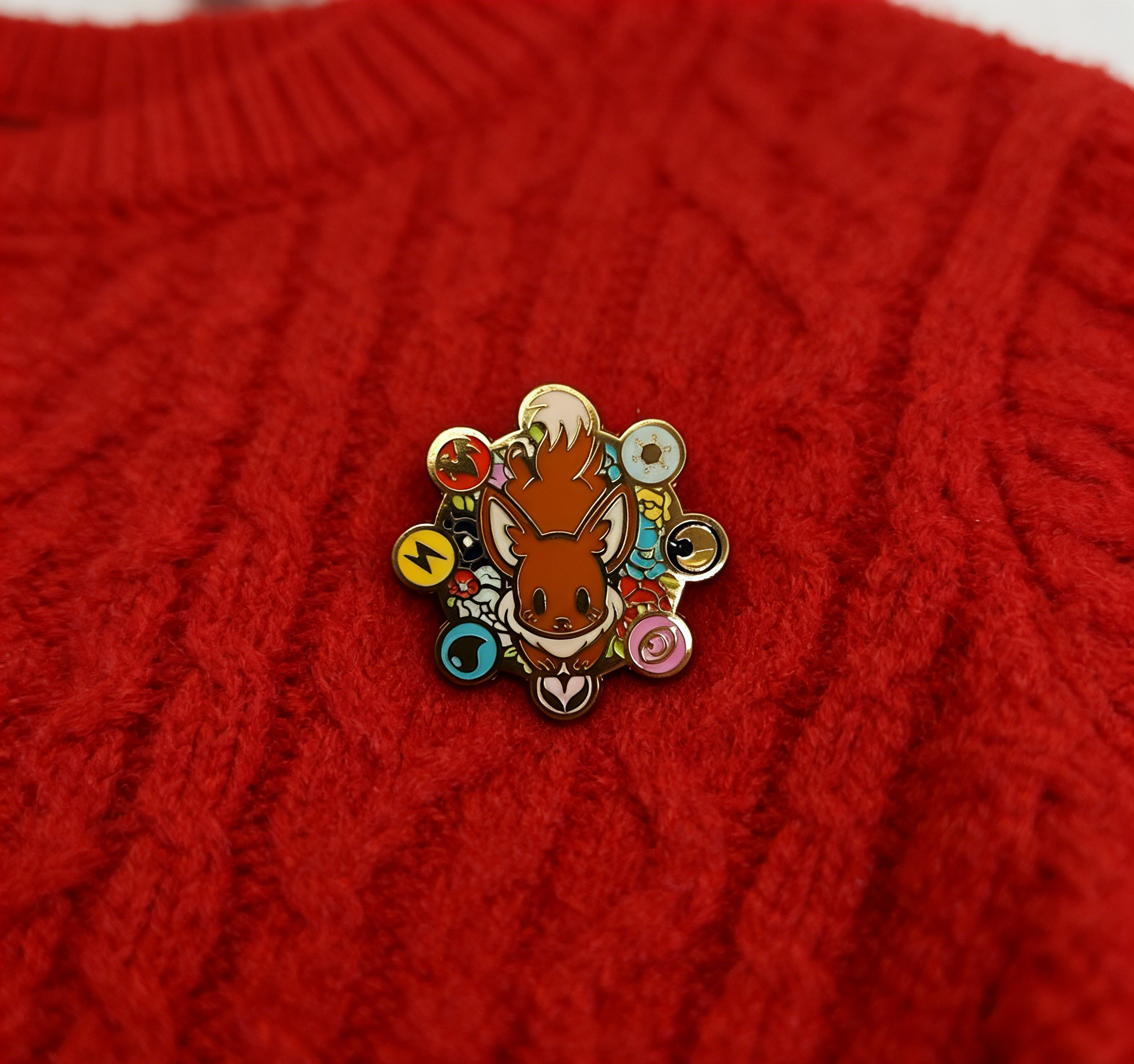 Pokemon Eevee and the Elements Pin