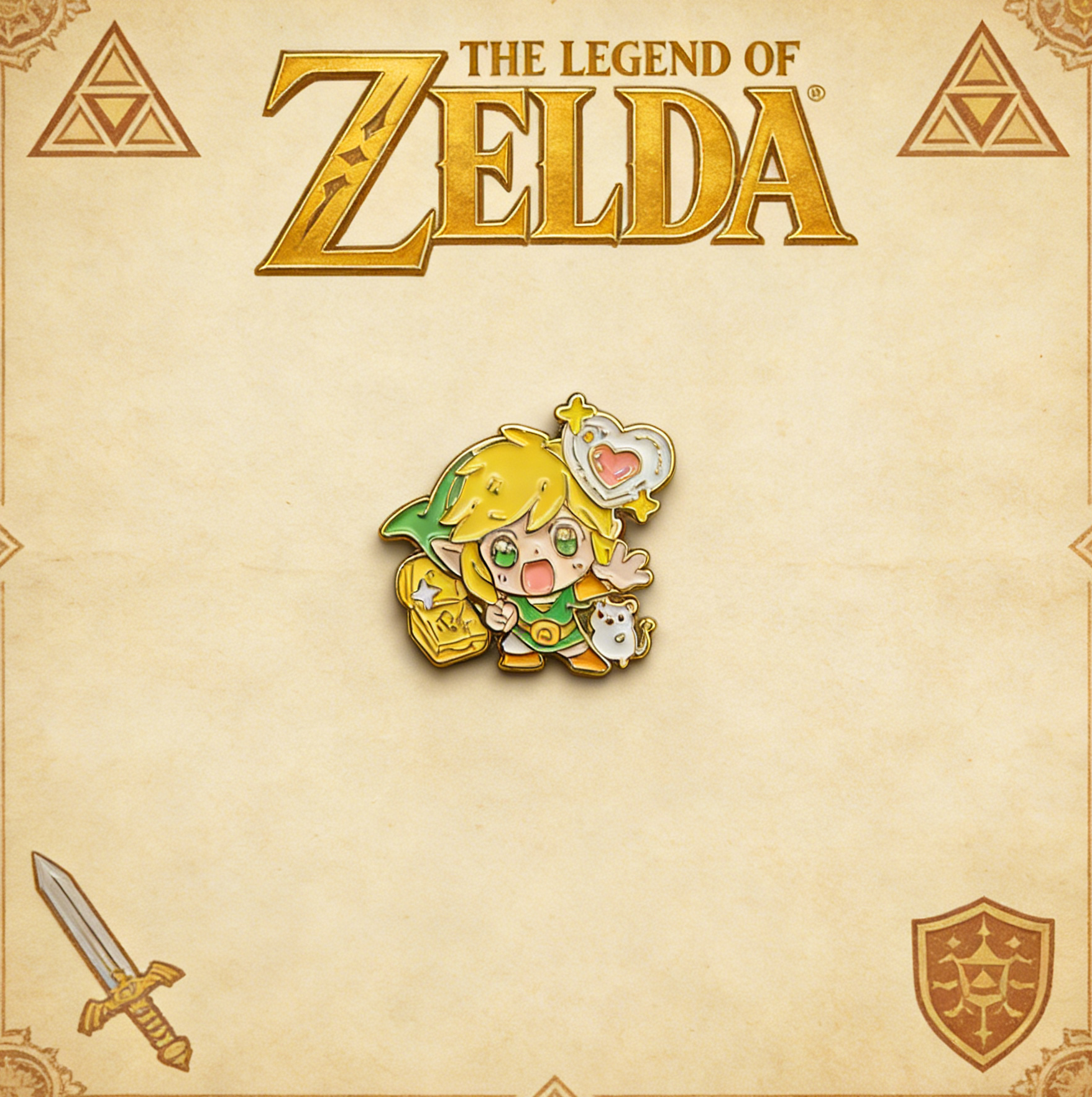The Legend of Zelda Chibi Link Found Heart Container