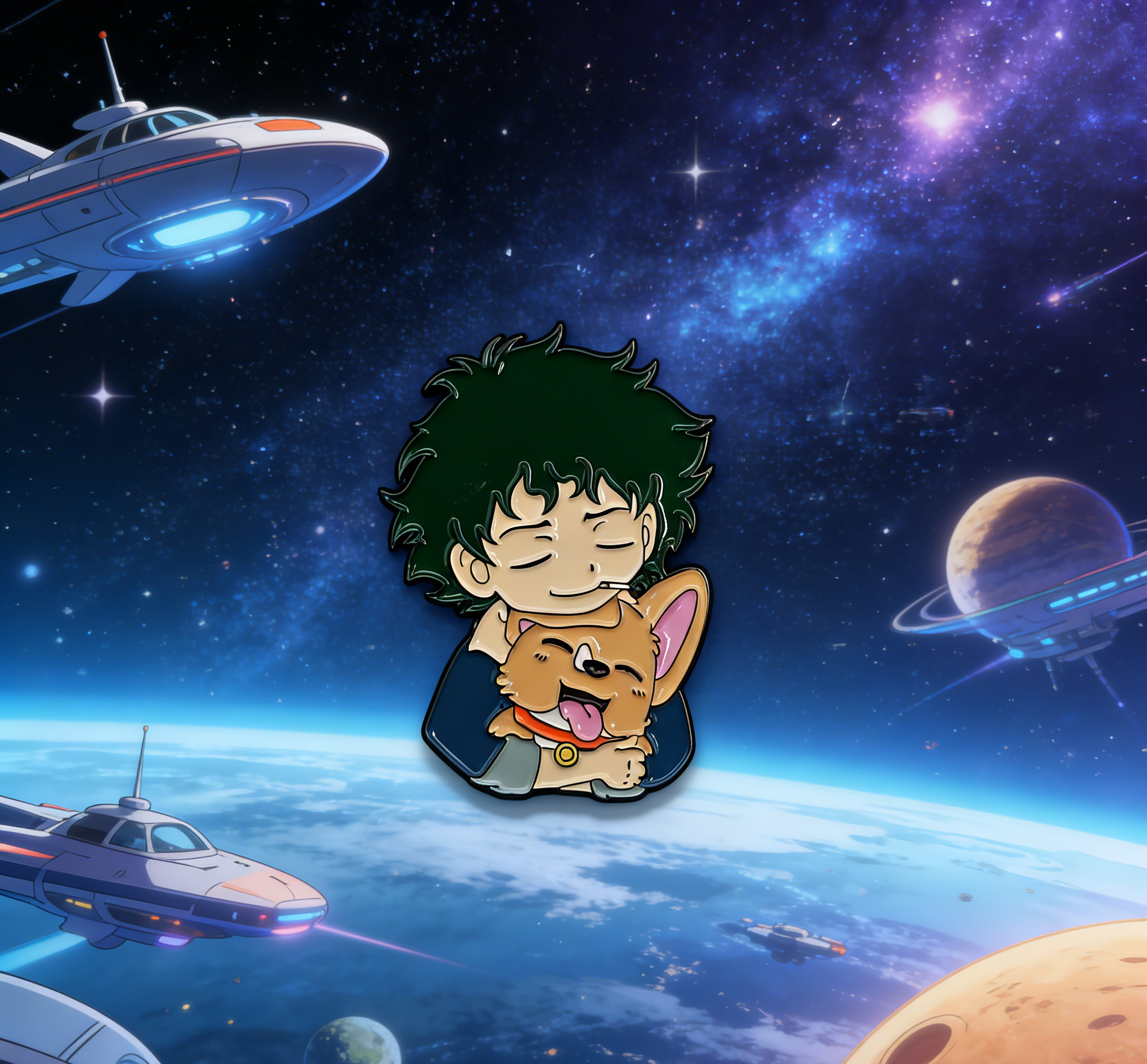 Cowboy Bebop Spike and Ein Pin