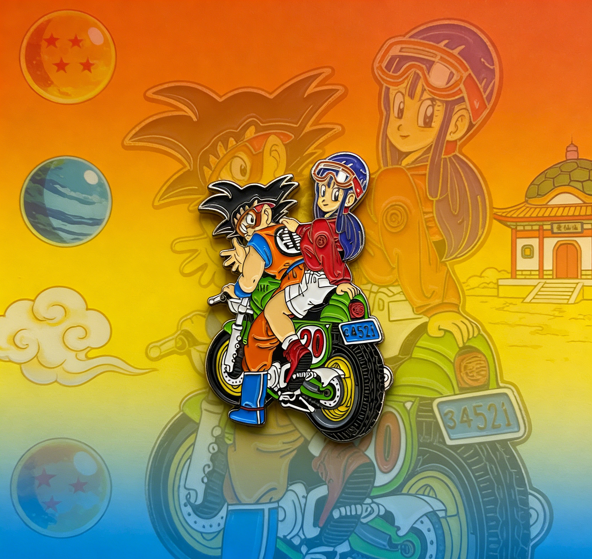 Dragon Ball Goku and Bulma Pin
