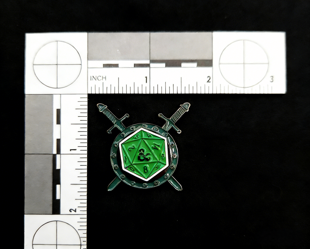 D20 and Swords Pin