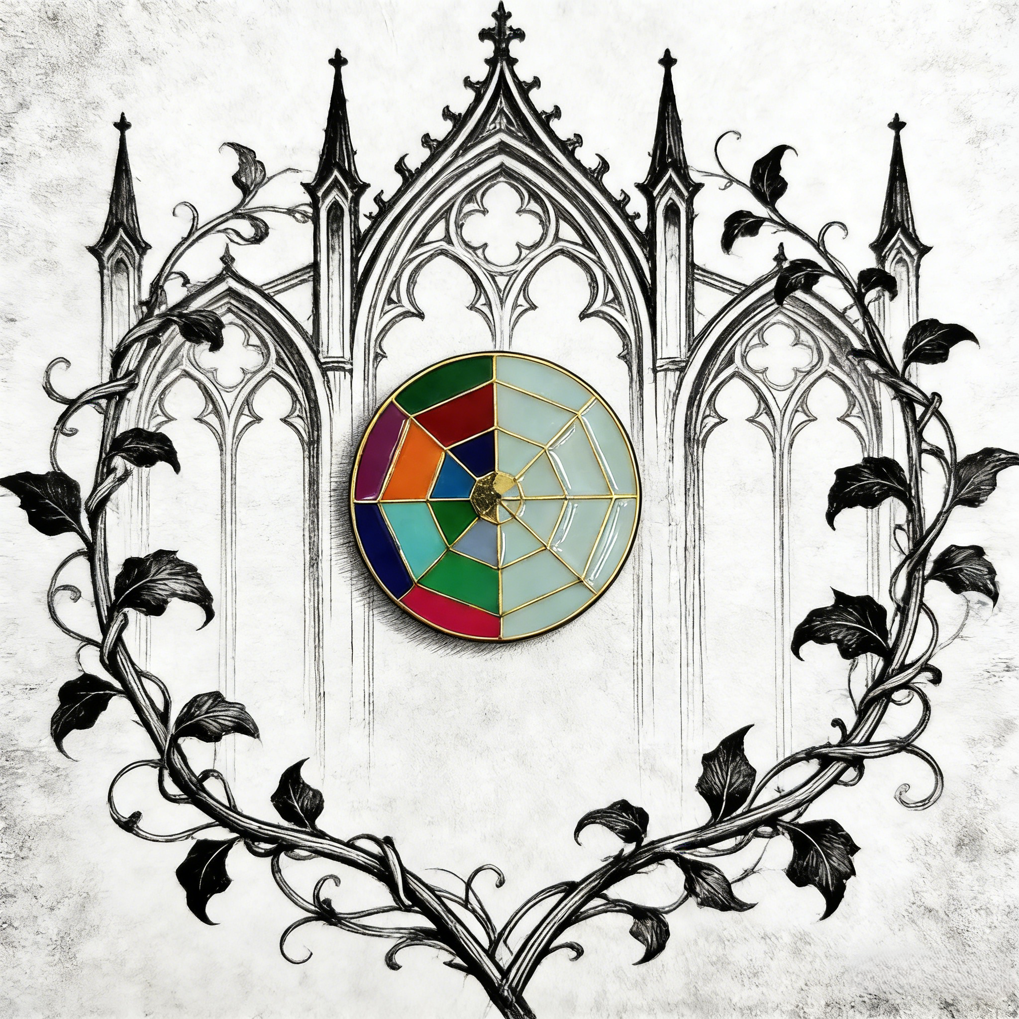 Wednesday and Enid Window Pin